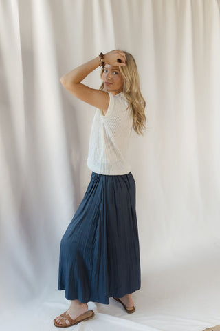 Driftwood Flowy Pants, Navy - The Red Thread Boutique