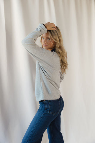 Crest Pullover, Med Grey Heather - The Red Thread Boutique