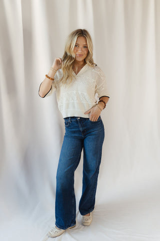 Z Supply Denman Crochet Polo - The Red Thread Boutique