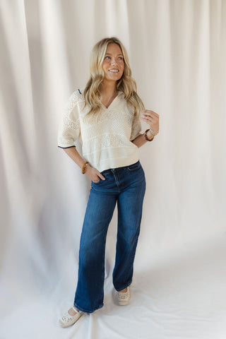 Z Supply Denman Crochet Polo - The Red Thread Boutique