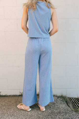 Coastline Rib Pant, Bay Blue *final sale