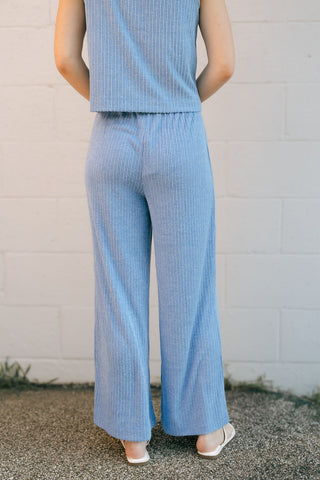 Coastline Rib Pant, Bay Blue *final sale
