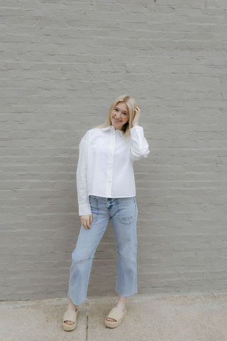 Scallop Collar Shirt, White