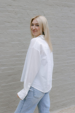 Scallop Collar Shirt, White