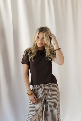 Annie Tee, Coffee Bean - The Red Thread Boutique