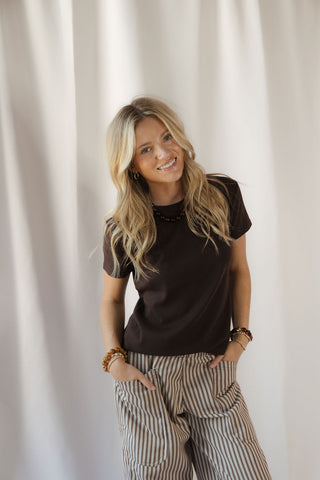 Annie Tee, Coffee Bean - The Red Thread Boutique