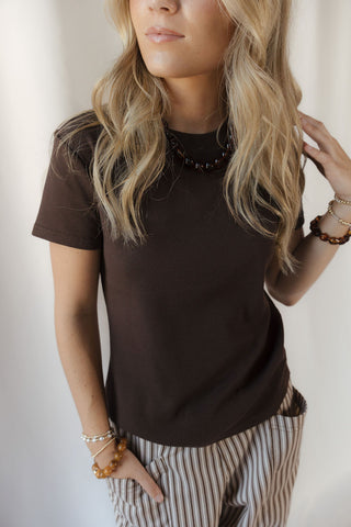Annie Tee, Coffee Bean - The Red Thread Boutique
