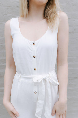 Adler Linen Jumpsuit, White by Z Supply *final sale