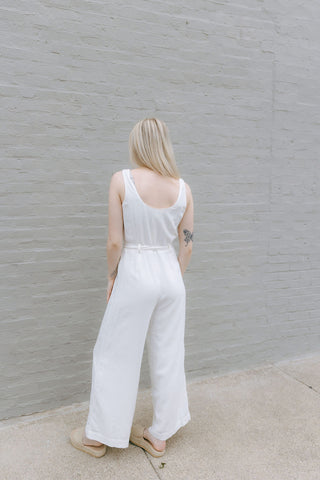Adler Linen Jumpsuit, White by Z Supply *final sale