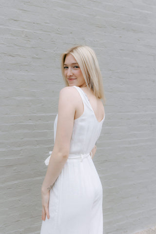 Adler Linen Jumpsuit, White by Z Supply *final sale