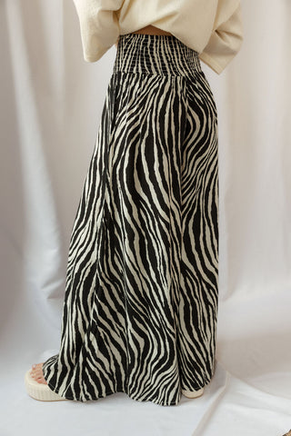 House Blend Zebra Pants, Black/Cream