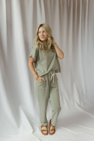 Ellie Drawstring Sweatpants, Green