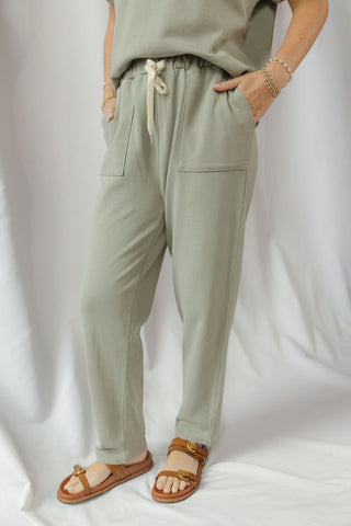 Ellie Drawstring Sweatpants, Green