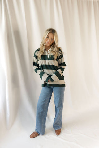 Pierce Top, Stone Pine Stripe - The Red Thread Boutique