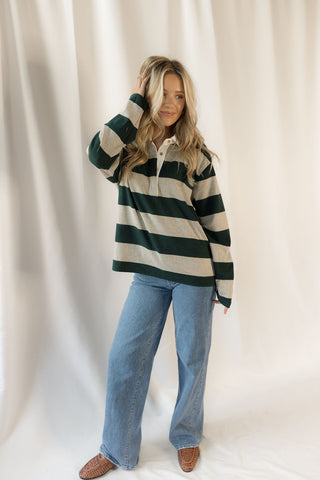 Pierce Top, Stone Pine Stripe - The Red Thread Boutique