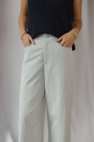 Brooke Tailored Straight Leg Pants, Light Blue