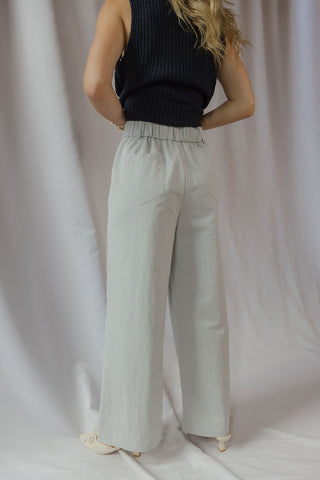 Brooke Tailored Straight Leg Pants, Light Blue
