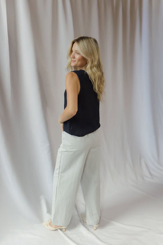 Brooke Tailored Straight Leg Pants, Light Blue