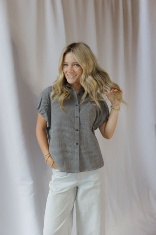 Emerson Checkered Button Up, Blue