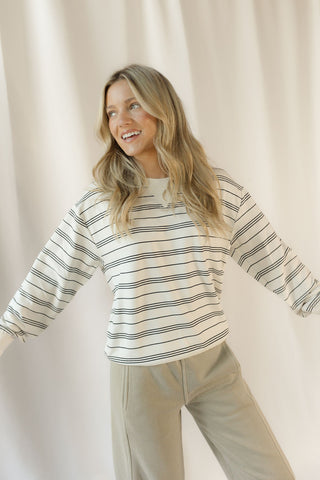 Z Supply Stand Out Striped Sweatshirt - The Red Thread Boutique