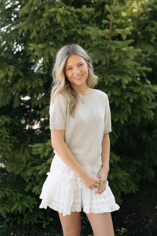 Eadin Sweater Top, Misty Gray *final sale*