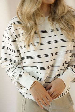 Z Supply Stand Out Striped Sweatshirt - The Red Thread Boutique