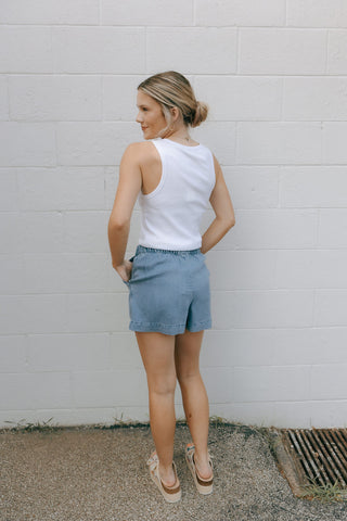 Amazonas Chambray Shorts Sun Bleached Indigo by Z Supply *final sale