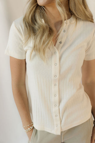 Joanna Top, Eggnog - The Red Thread Boutique