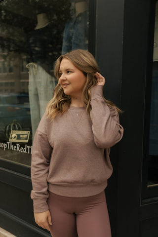 Burnout Sweatshirt, Rose Taupe
