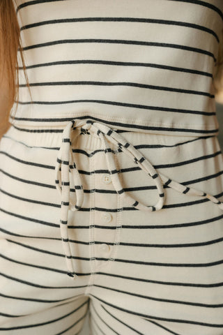 Call Me Stripe Pants, Cream/Black