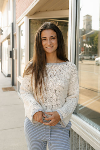 Dreamscape Sweater, Ivory Grey
