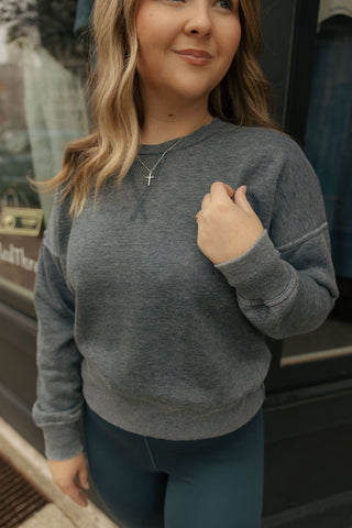 Burnout Sweatshirt, Navy