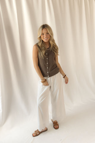 Z Supply Syd Sweater Vest, Pebble - The Red Thread Boutique