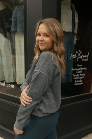 Burnout Sweatshirt, Navy
