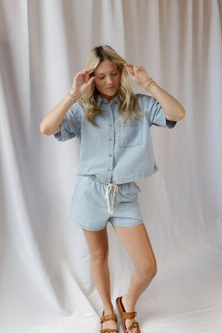Z Supply Seaway Denim Coastal Shorts