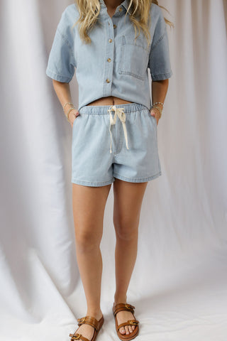 Z Supply Seaway Denim Coastal Shorts