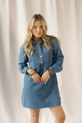 Z Supply Lucie Denim Shirt Dress - The Red Thread Boutique