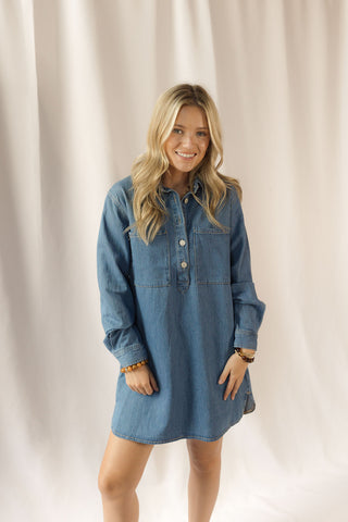 Z Supply Lucie Denim Shirt Dress - The Red Thread Boutique