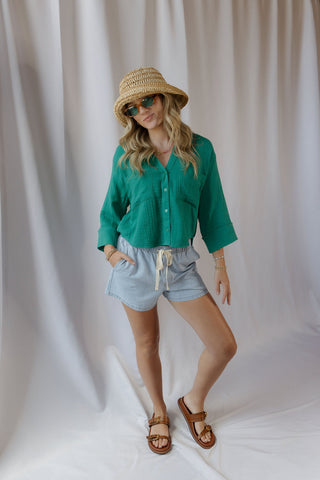 Z Supply Helena Shirt, Rainforest