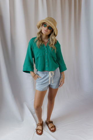 Z Supply Helena Shirt, Rainforest