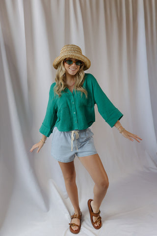 Z Supply Helena Shirt, Rainforest
