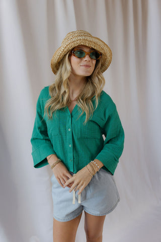 Z Supply Helena Shirt, Rainforest