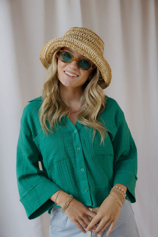 Z Supply Helena Shirt, Rainforest