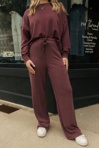 Scuba Pants, Dark Plum