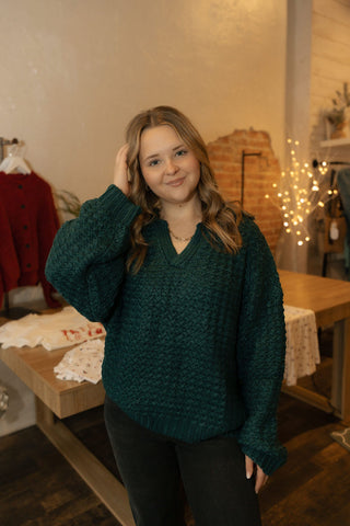 Lexi Collared Sweater, Green