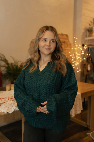 Lexi Collared Sweater, Green