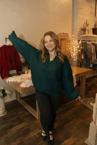 Lexi Collared Sweater, Green