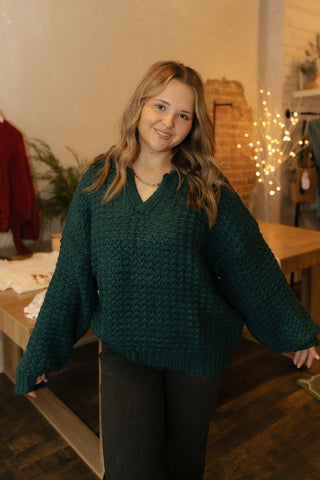 Lexi Collared Sweater, Green
