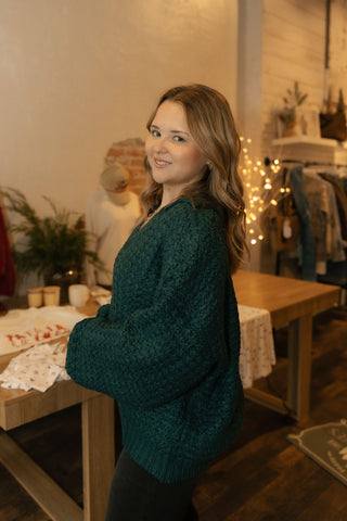 Lexi Collared Sweater, Green