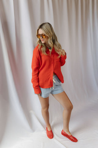 Z Supply The Perfect Airy Top, Lychee